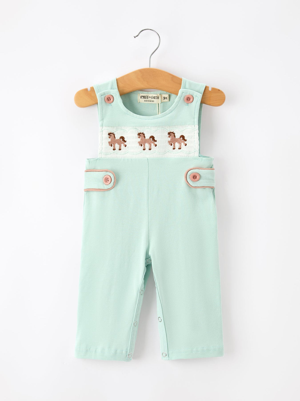 Rylee Faith Designs - Western Horse Embroidery Boys Jonjon Sleeveless Romper