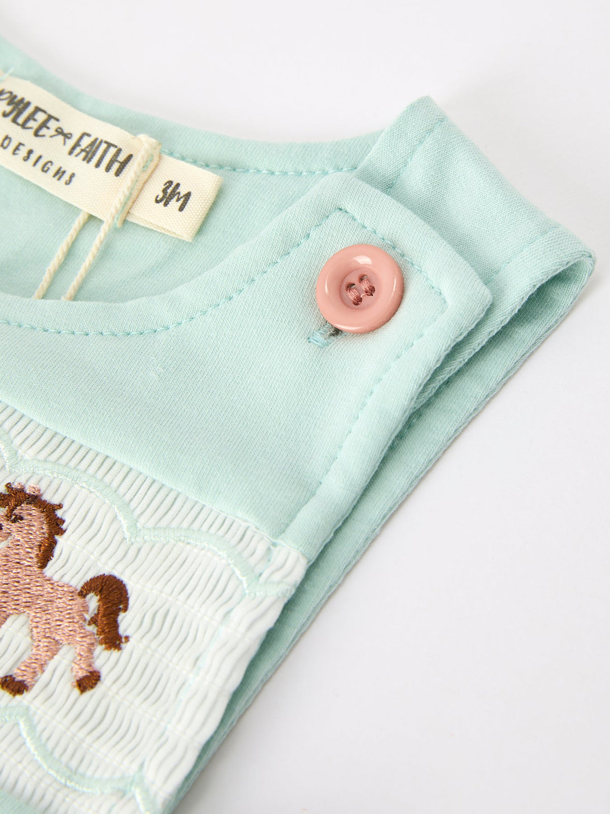 Rylee Faith Designs - Western Horse Embroidery Boys Jonjon Sleeveless Romper - alternate view 3