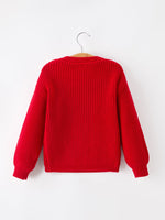 Rylee Faith Designs - Red Christmas Girls “merry” Pullover Sweater - alternate view 2