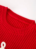 Rylee Faith Designs - Red Christmas Girls “merry” Pullover Sweater - alternate view 3