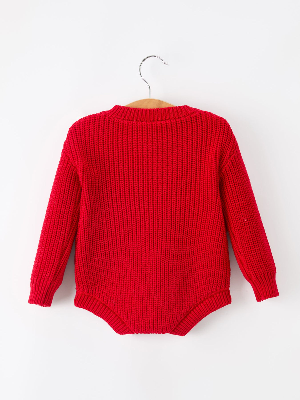 Rylee Faith Designs - Christmas Candy Cane Merry Knit Baby Romper - alternate view 8