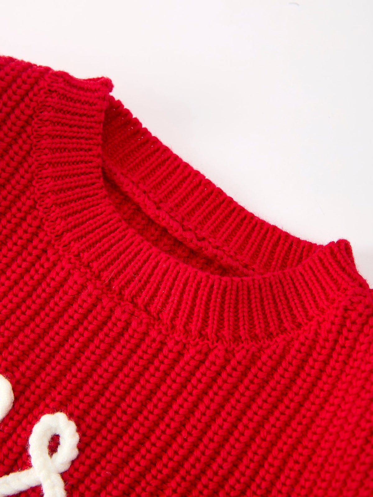 Rylee Faith Designs - Red Christmas Girls “merry” Knit Baby Romper - alternate view 3