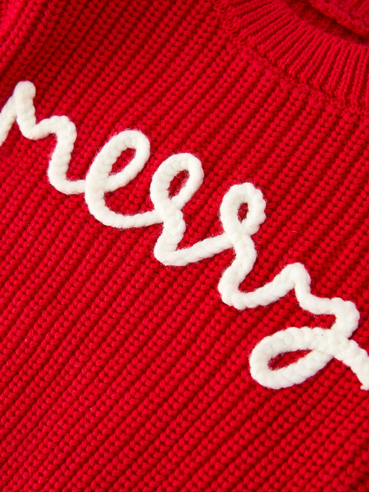 Rylee Faith Designs - Red Christmas Girls “merry” Knit Baby Romper - alternate view 4