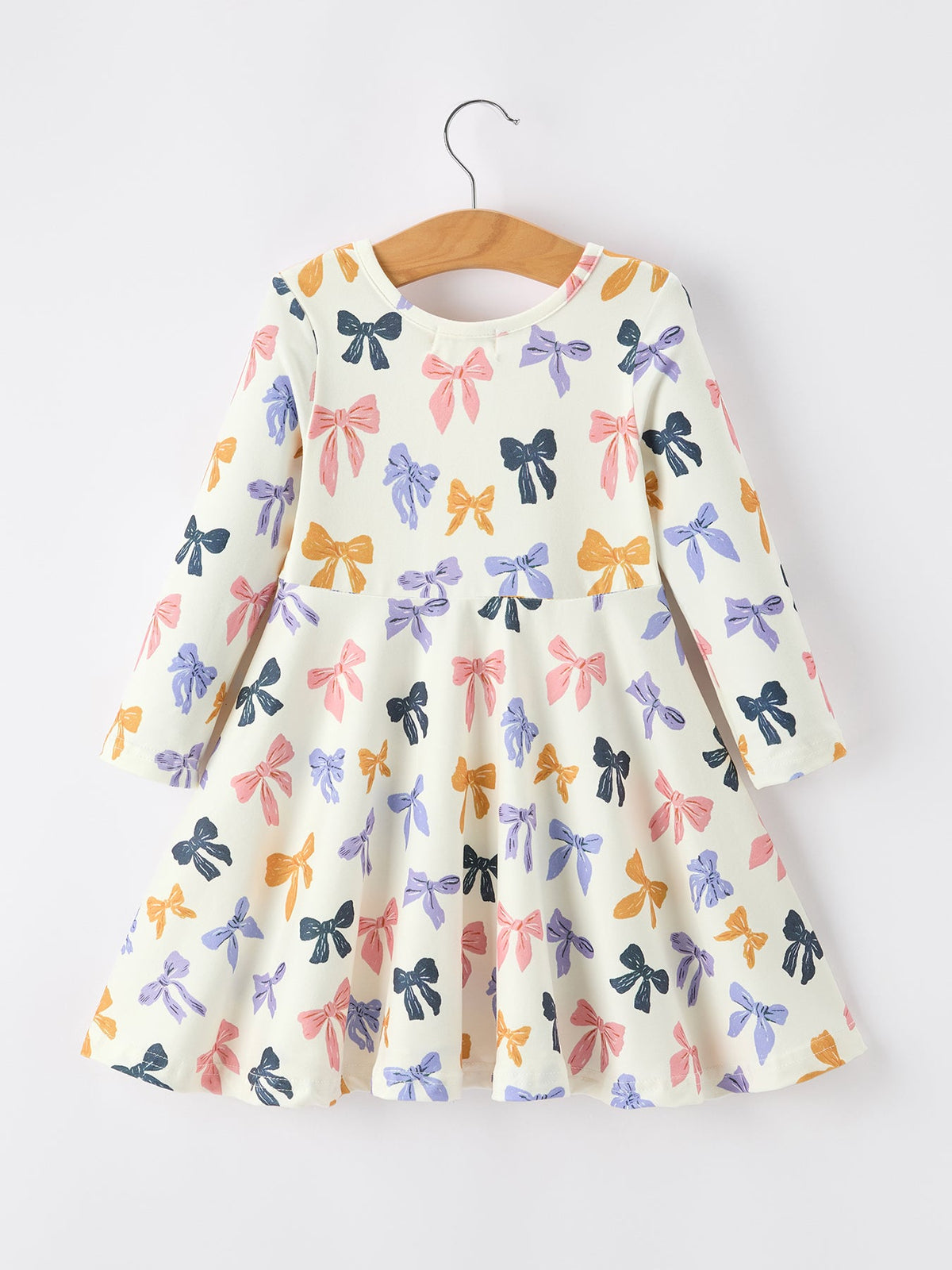 Rylee Faith Designs - Halloween Bow Girls Dress Long Sleeve Twirl Dress - alternate view 2