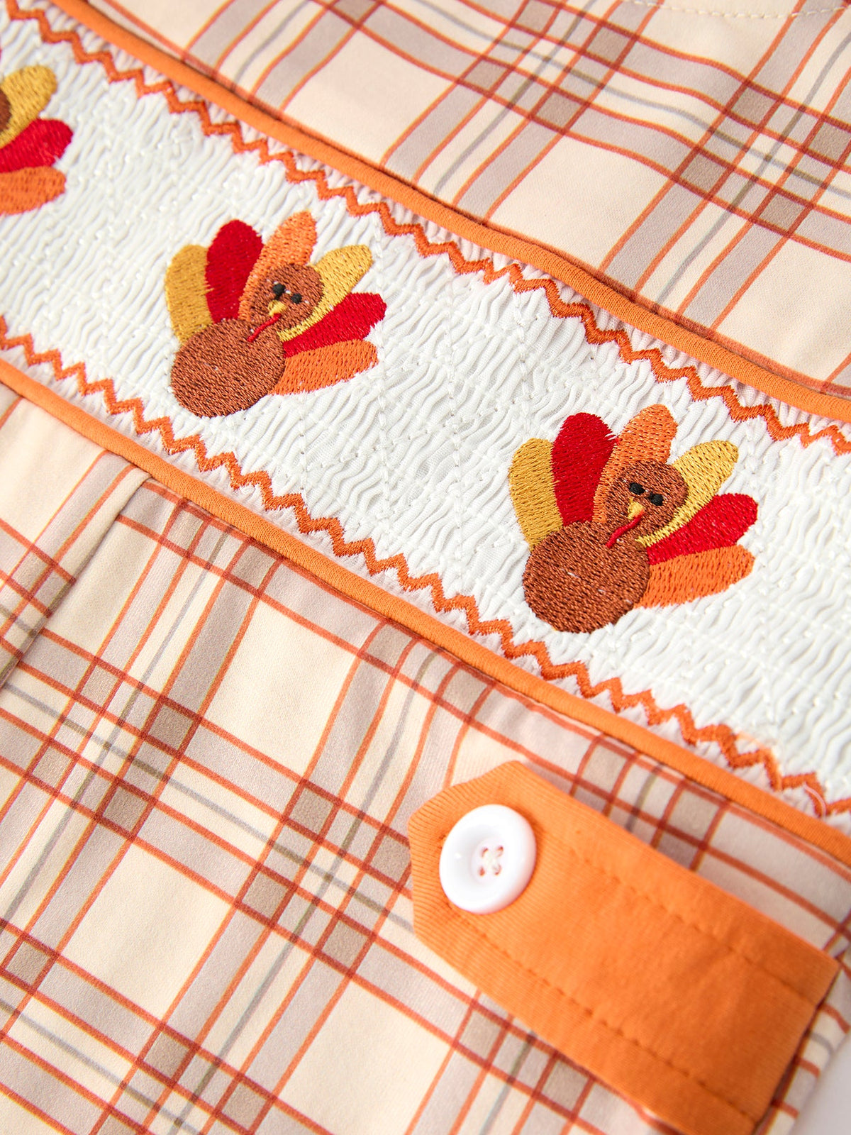Rylee Faith Designs - Thanksgiving Turkey Plaid Baby JonJon - alternate view 9