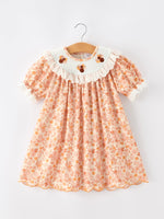 Rylee Faith Designs - Thanksgiving Turkey Floral Lace Ruffle Girls Dress - alternate view 8