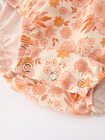 Rylee Faith Designs - Thanksgiving Turkey Floral Lace Bubble Girls Romper - alternate view 10