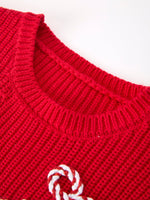 Rylee Faith Designs - Christmas Candy Cane Merry Knit Baby Romper - alternate view 9