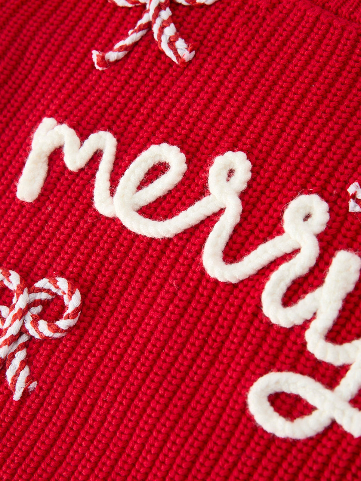 Rylee Faith Designs - Mom and Me Winter Christmas Red "merry" Pullover Sweater - alternate view 18