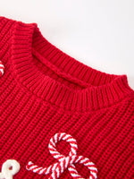 Rylee Faith Designs - Mom and Me Winter Christmas Red "merry" Pullover Sweater - alternate view 16