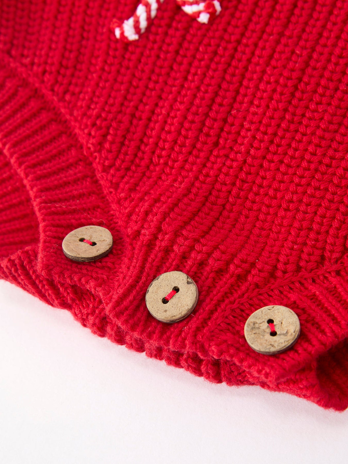Rylee Faith Designs - Christmas Candy Cane Merry Knit Baby Romper - alternate view 12