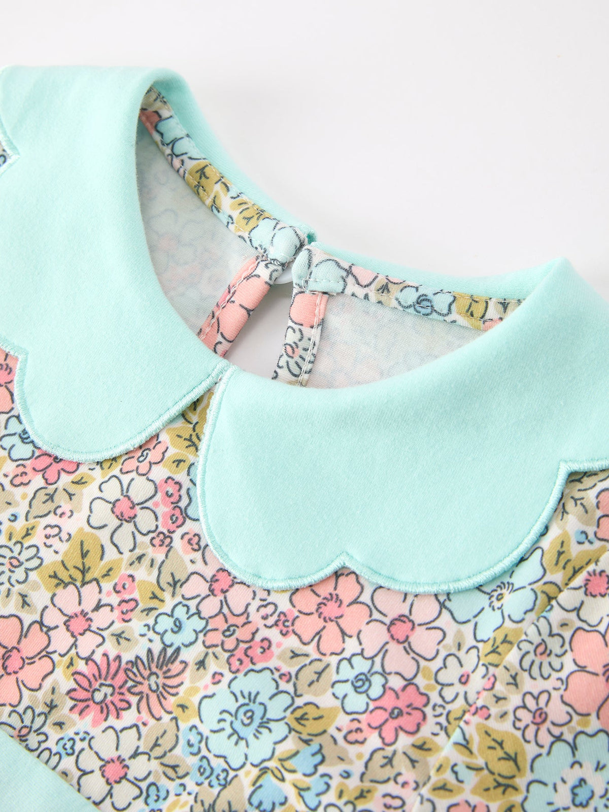 Rylee Faith Designs - Mint Floral Girl Dress Petals Collar - alternate view 3