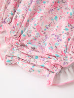 Rylee Faith Designs - Pink Bow Smocked Floral Baby Bubble - alternate view 5