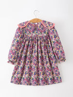 Rylee Faith Designs - Pink Floral Petals Collar Girl Dress - alternate view 2