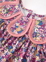 Rylee Faith Designs - Pink Floral Petals Collar Girl Bloomer Set - alternate view 3