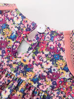 Rylee Faith Designs - Pink Floral Petals Collar Girl Bloomer Set - alternate view 4