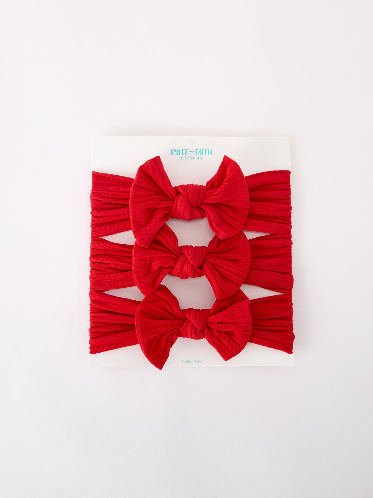 Rylee Faith Designs - Baby Girl Bow Headband Same Color 3 Piece Set - alternate view 8