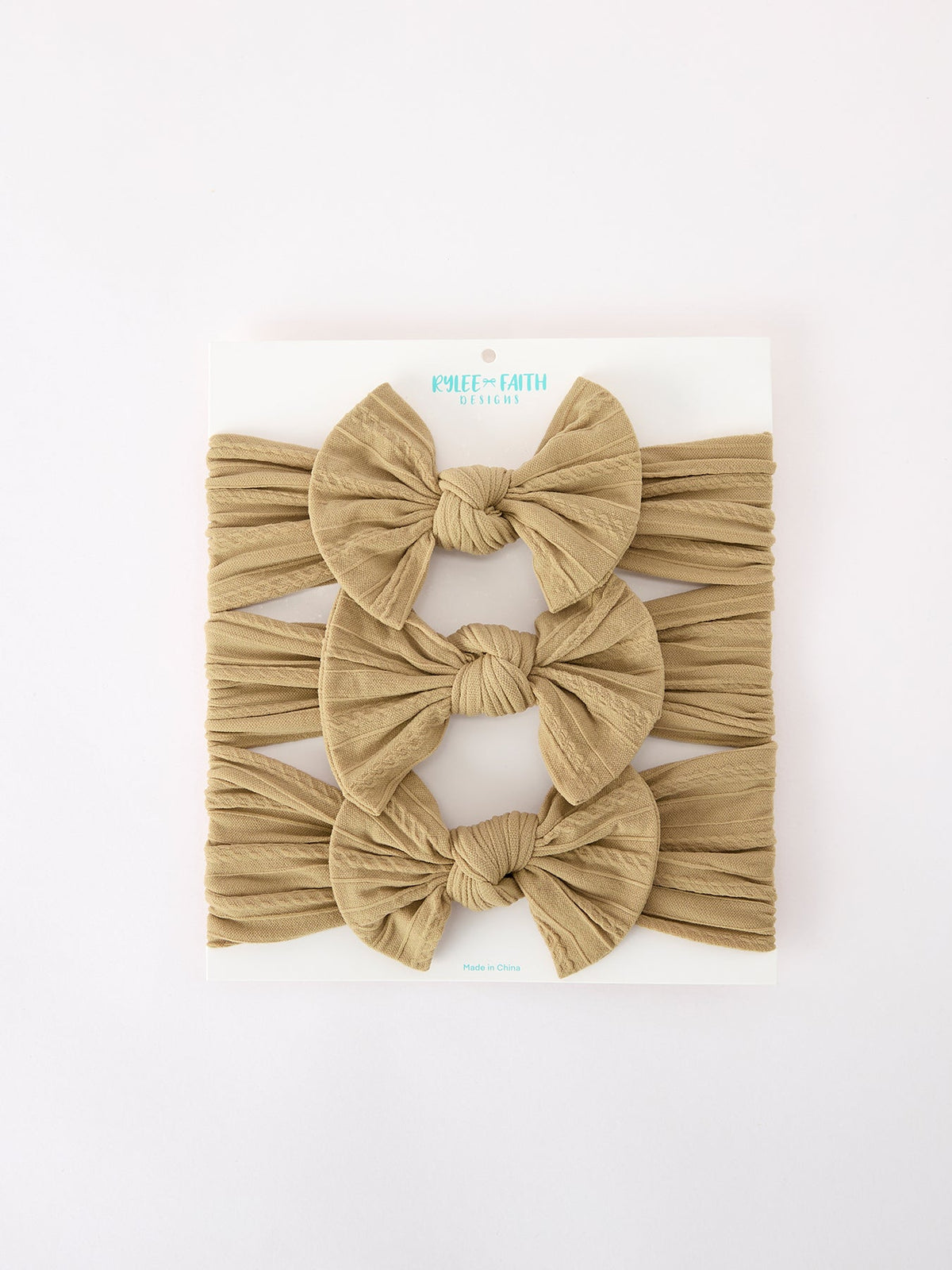 Rylee Faith Designs - Baby Girl Bow Headband Same Color 3 Piece Set - alternate view 12