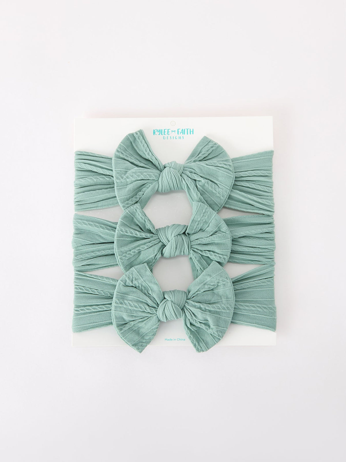 Rylee Faith Designs - Baby Girl Bow Headband Same Color 3 Piece Set - alternate view 16