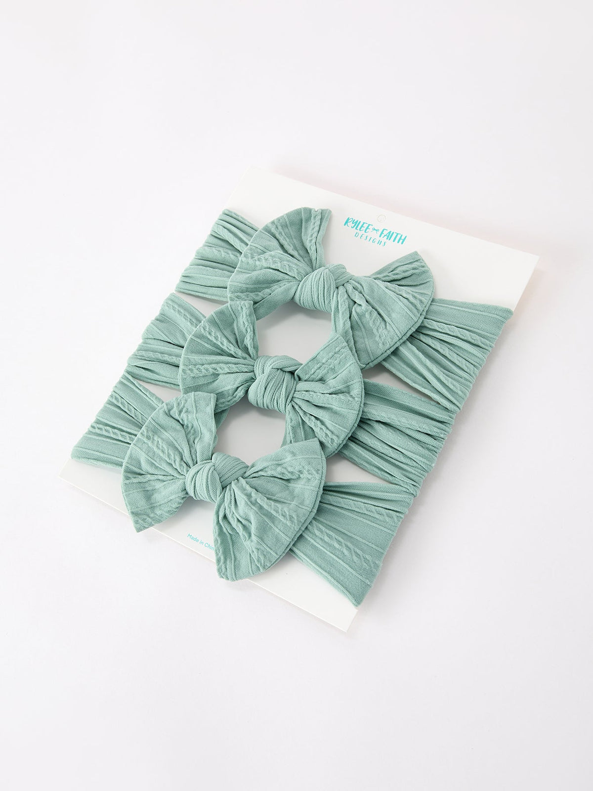 Rylee Faith Designs - Baby Girl Bow Headband Same Color 3 Piece Set - alternate view 17