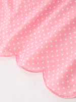 Rylee Faith Designs - Fall Pink Ballet Embroidery Bow Polka Dot Dress - alternate view 11