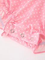 Rylee Faith Designs - Fall Pink Ballet Embroidery Bow Bubble Romper - alternate view 13