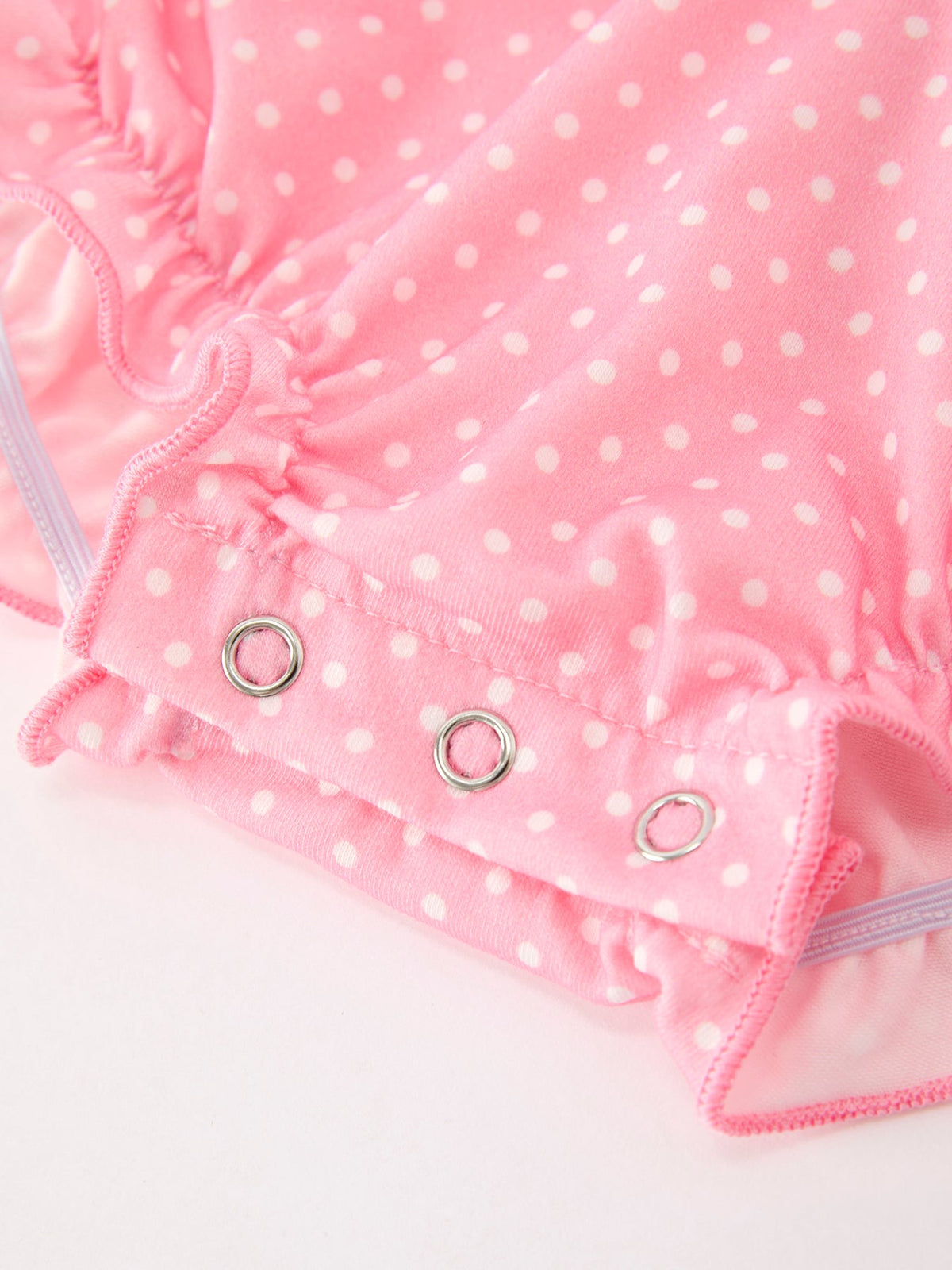 Rylee Faith Designs - Fall Pink Ballet Embroidery Bow Bubble Romper - alternate view 13