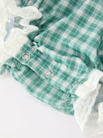 Rylee Faith Designs - Western Plaid Horse Embroidered Girl Bubble Romper - alternate view 10