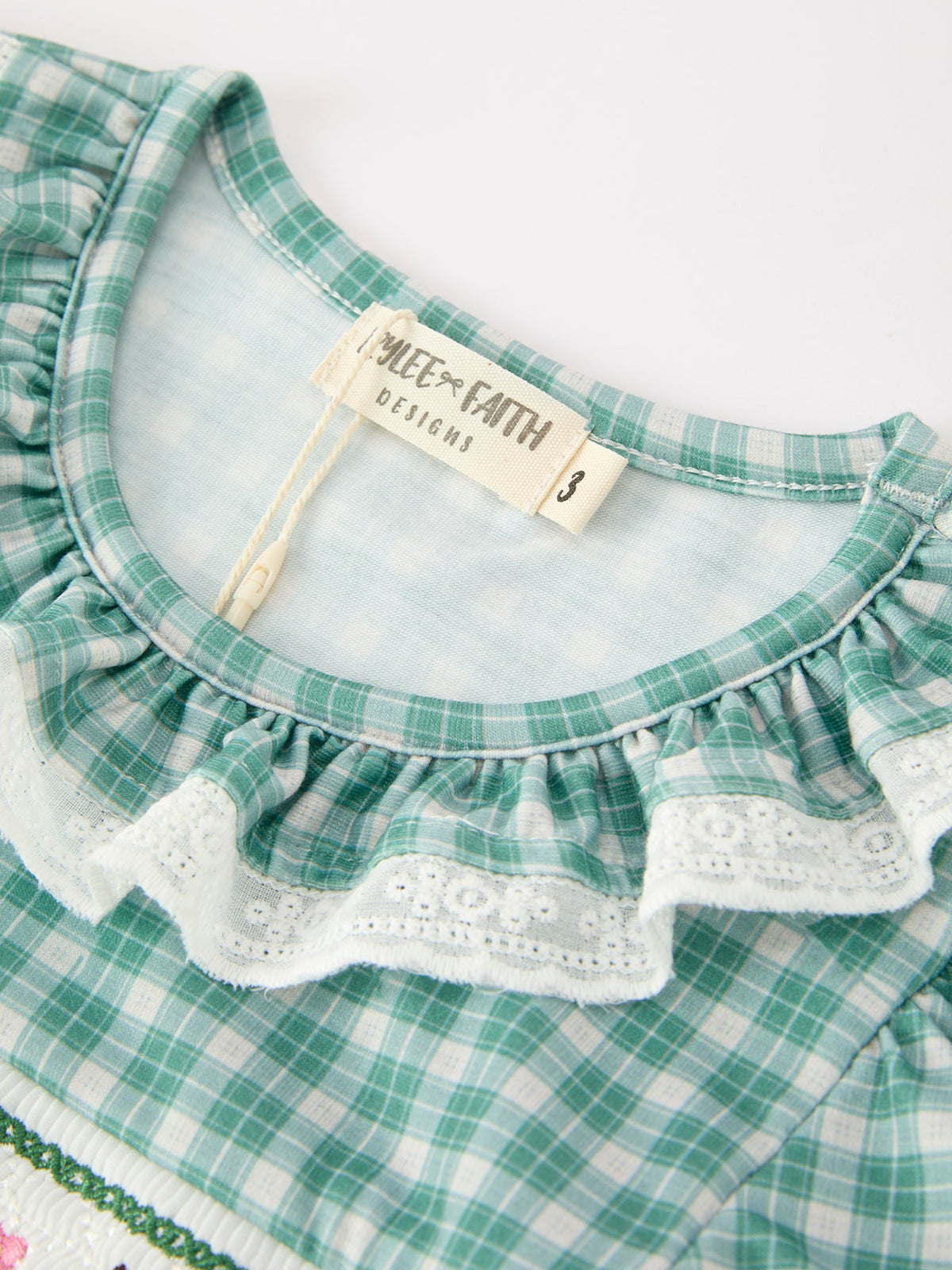 Rylee Faith Designs - Western Plaid Horse Embroidered Girl Dress - alternate view 8