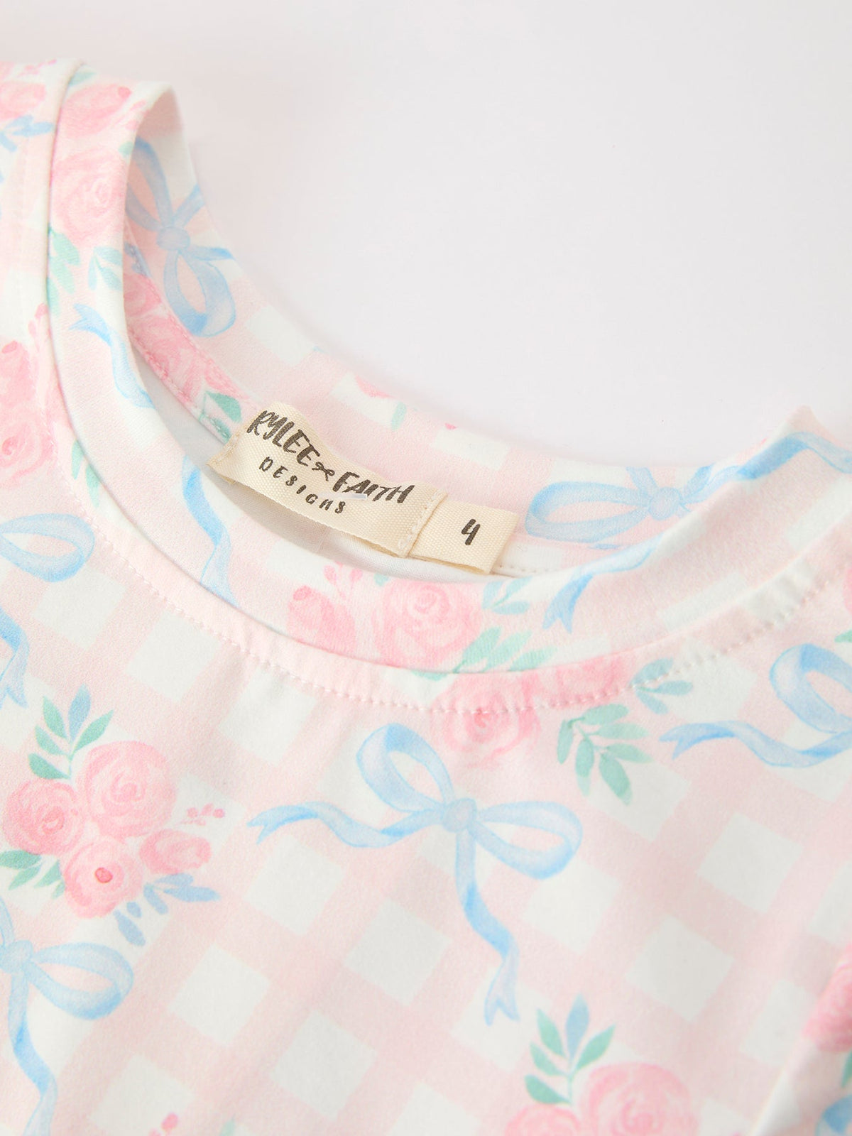 Rylee Faith Designs - Bow Floral Girl Short Set Scallop Hem - alternate view 3