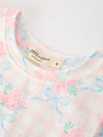 Rylee Faith Designs - Bow Floral Girl Short Set Scallop Hem - alternate view 3