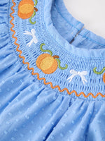 Rylee Faith Designs - Halloween Thanksgiving Pumpkin Smocked Bubble Romper - alternate view 8