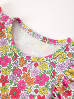 Rylee Faith Designs - Hot Pink Bow Floral Girl Dress - alternate view 3