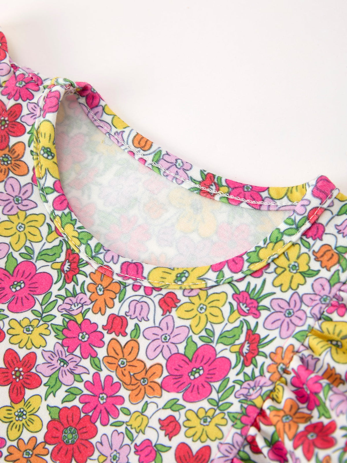 Rylee Faith Designs - Hot Pink Bow Floral Girl Dress - alternate view 3