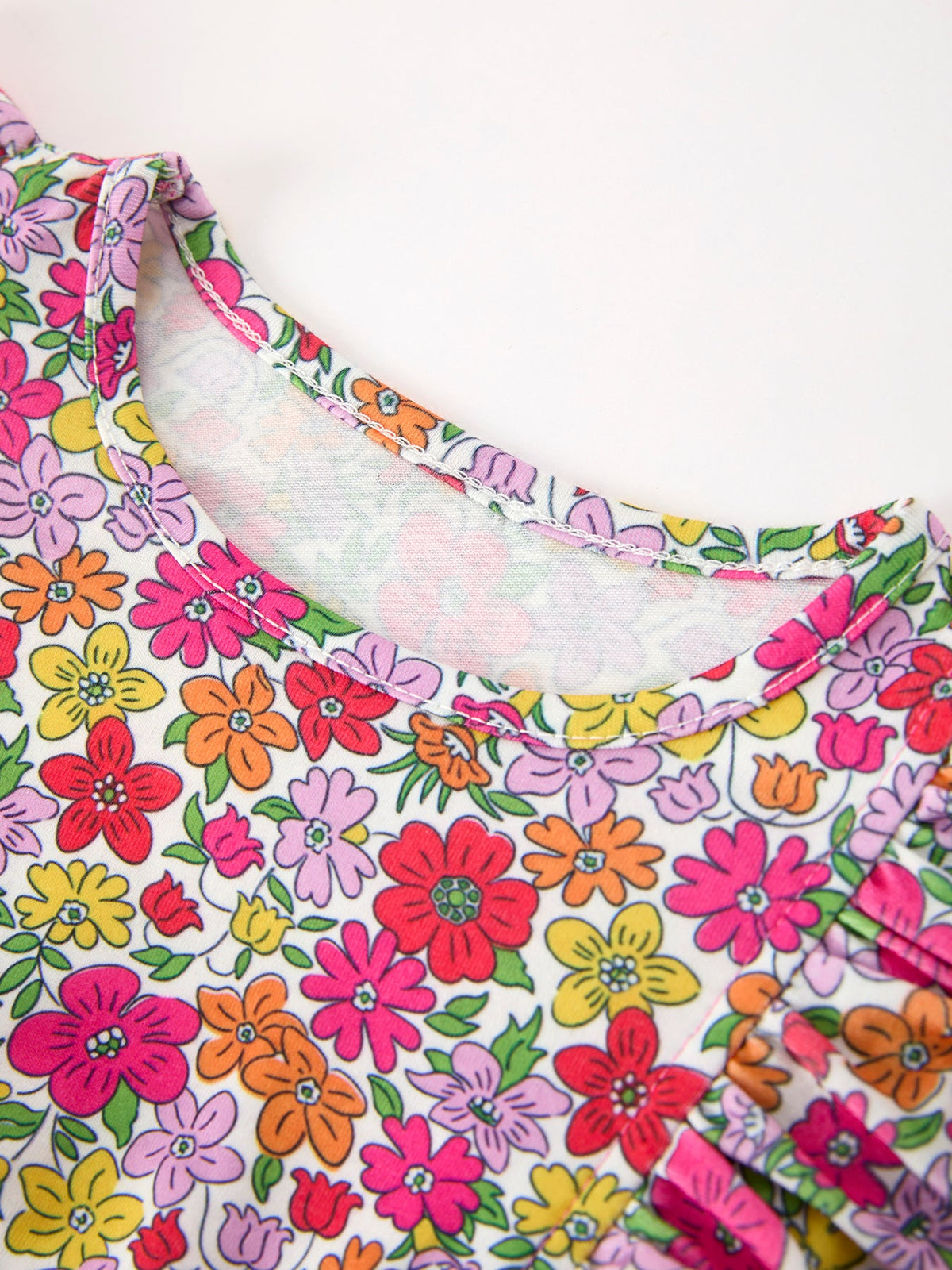 Rylee Faith Designs - Hot Pink Bow Floral Girl Bubble Romper - alternate view 3