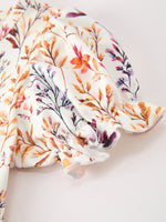 Rylee Faith Designs - Fall Floral Puff Sleeve Ruffle Girls Dress - alternate view 9