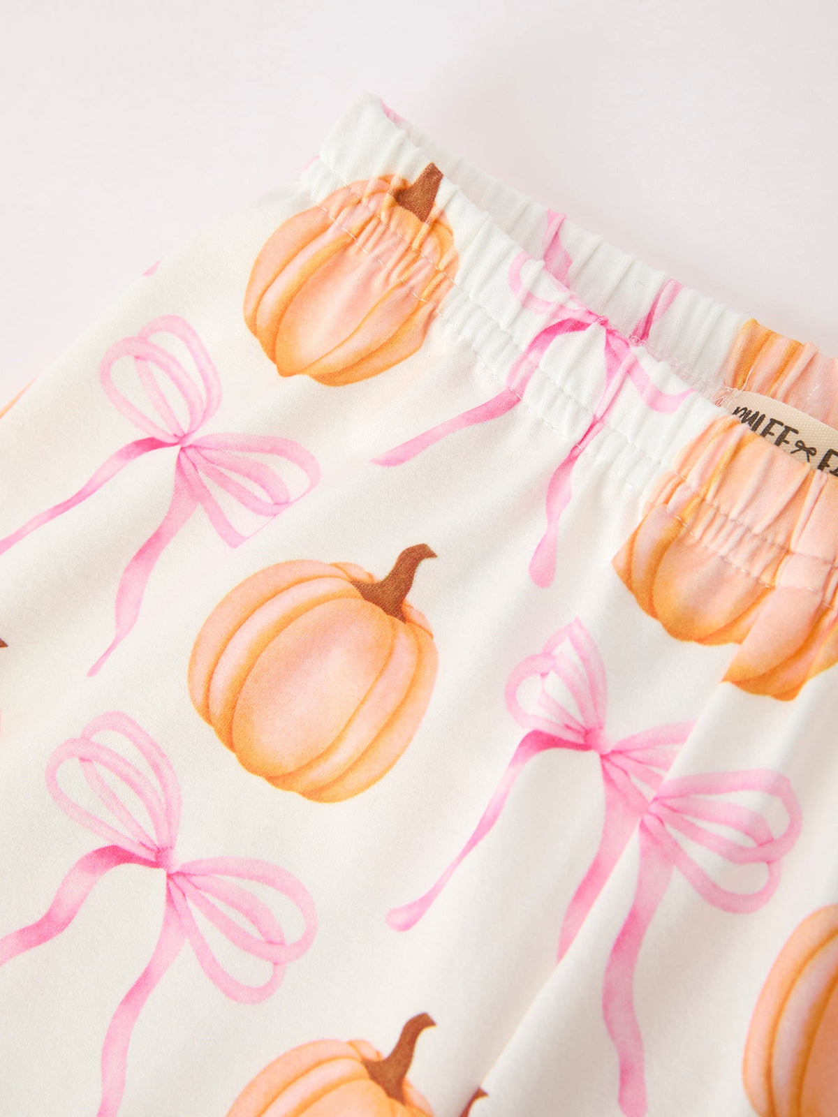 Rylee Faith Designs - Halloween Thanksgiving Pumpkin Bow Fur Pajama Set - alternate view 8