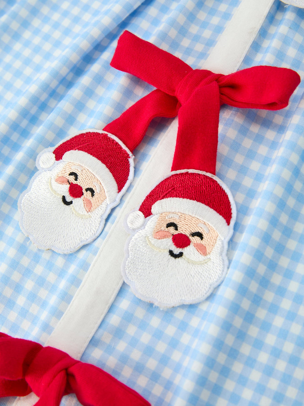 Rylee Faith Designs - Christmas Santa Bow Plaid Girls Dress - alternate view 4