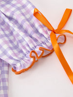 Rylee Faith Designs - Halloween Ghost Plaid Bow Scallop Girls Dress - alternate view 4