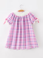 Rylee Faith Designs - Halloween Plaid Bat Smocked Girls Dress - alternate view 2