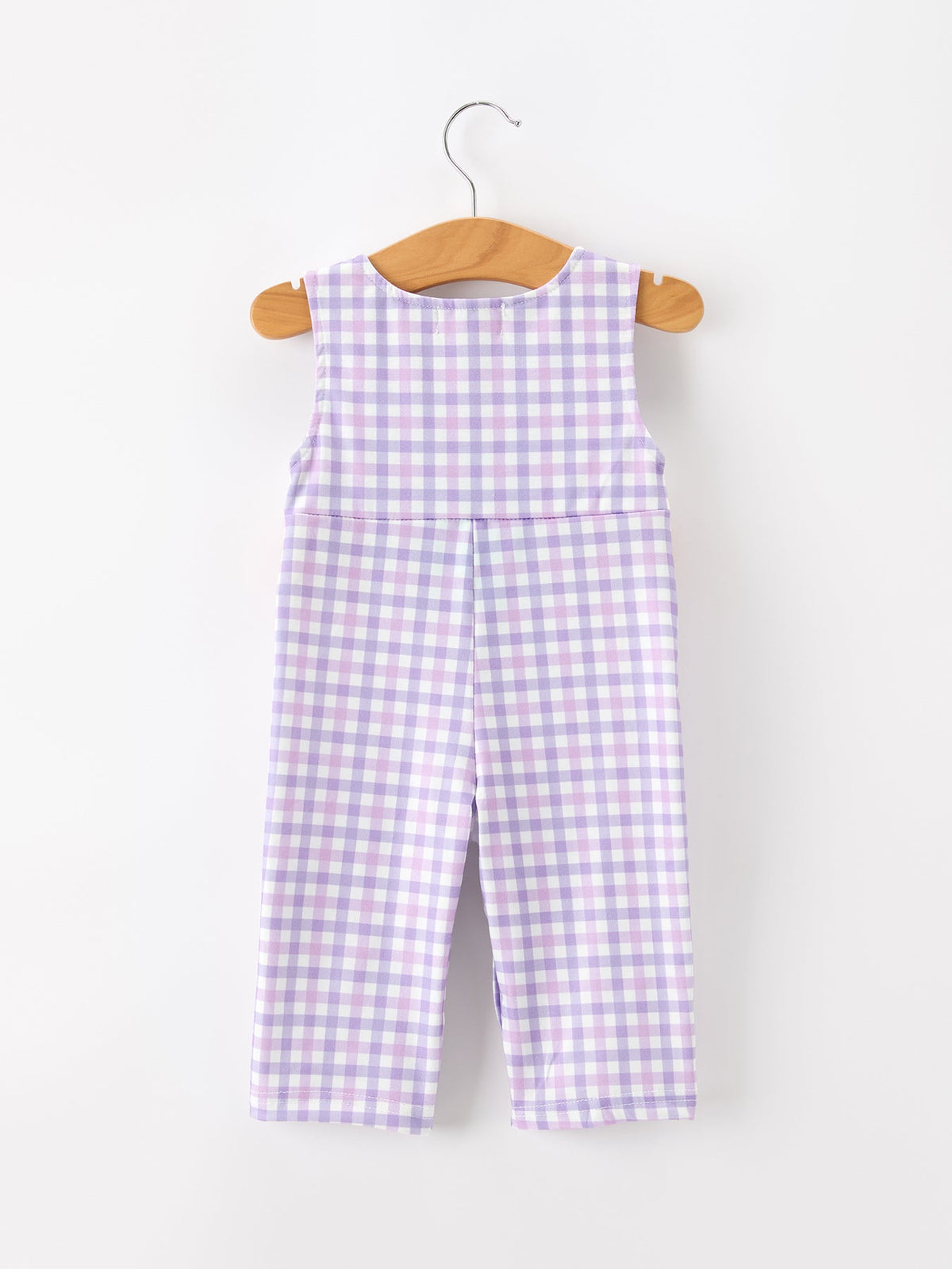 Rylee Faith Designs - Halloween Ghost Plaid Smocked Baby Boy Romper - alternate view 2