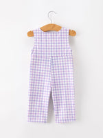 Rylee Faith Designs - Halloween Ghost Plaid Smocked Baby Boy Romper - alternate view 2