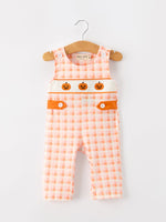 Rylee Faith Designs - Halloween Pumpkin Plaid Boys JonJon