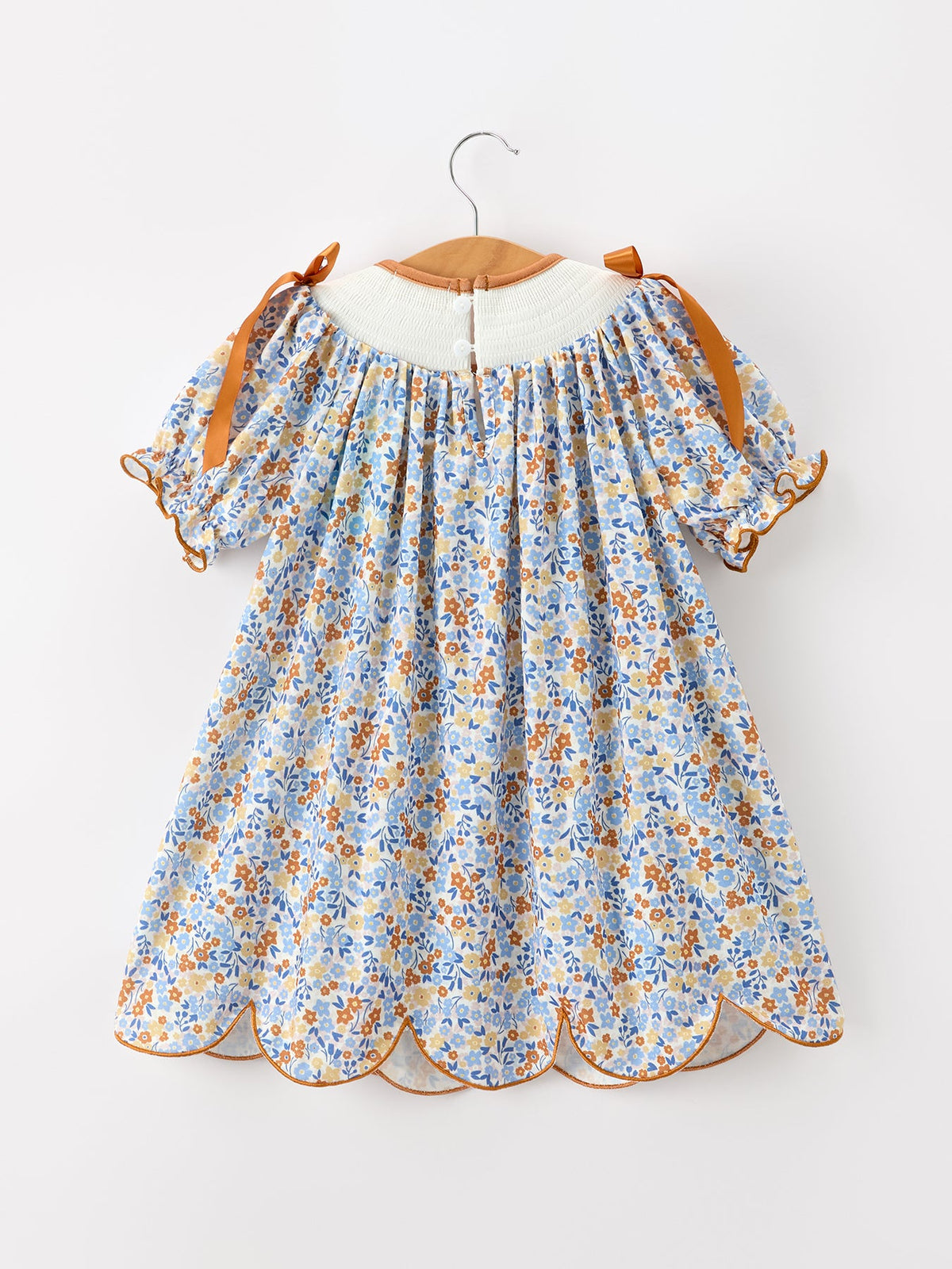 Rylee Faith Designs - Fall Floral Smocked Girls Dress - alternate view 7