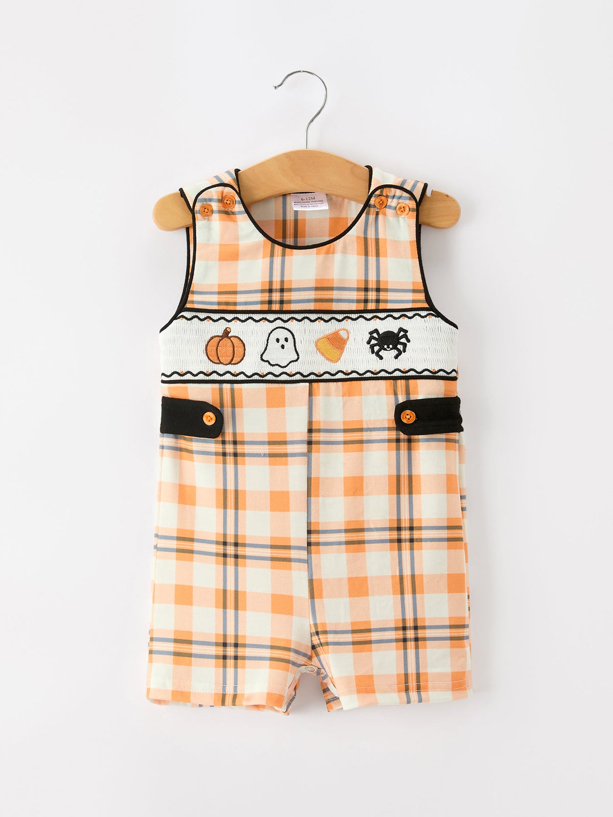 Rylee Faith Designs - Halloween Plaid Boys JonJon Romper