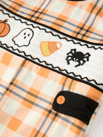 Rylee Faith Designs - Halloween Plaid Boys JonJon Romper - alternate view 4