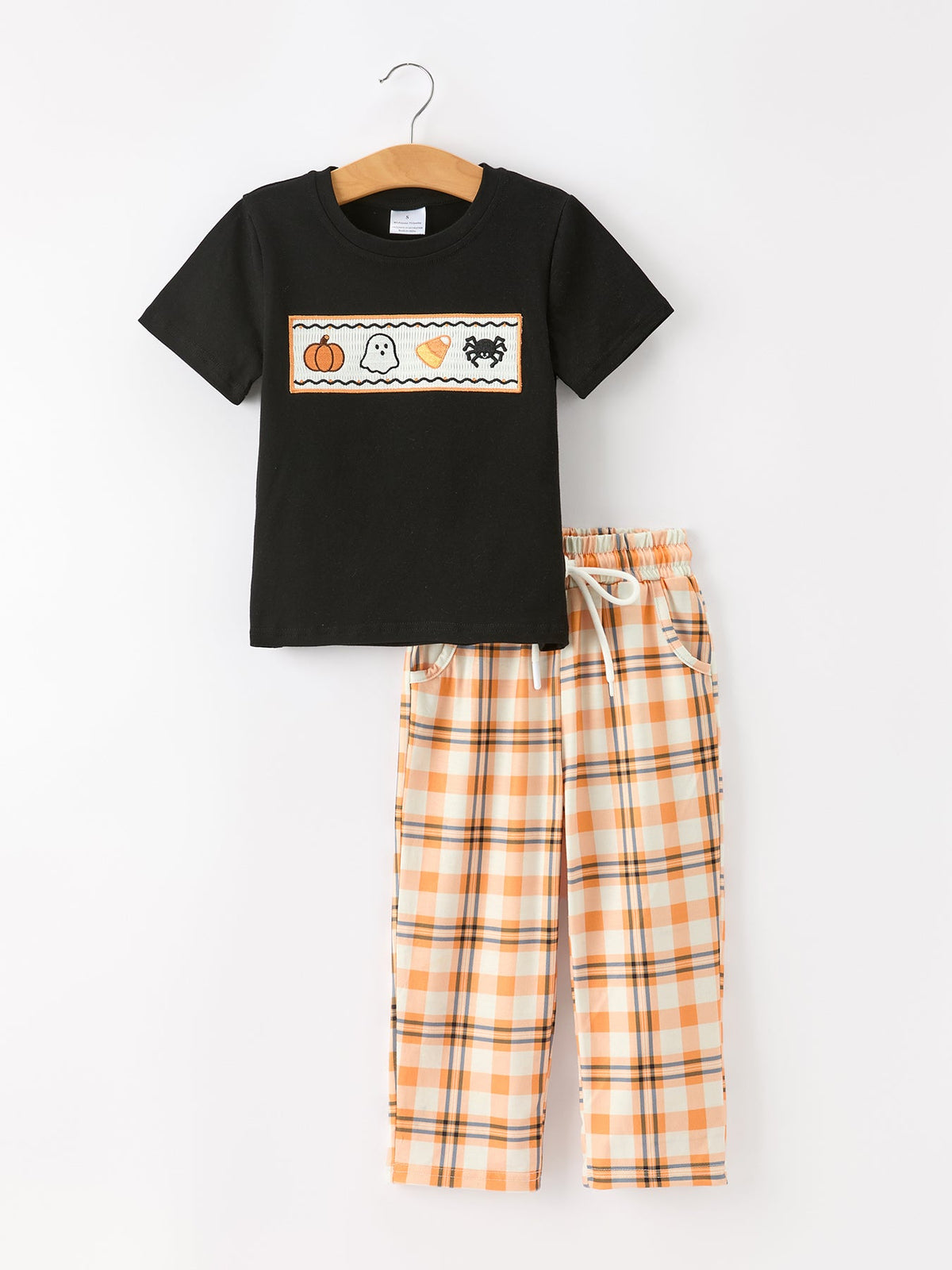 Rylee Faith Designs - Halloween Plaid Boys Pant Set