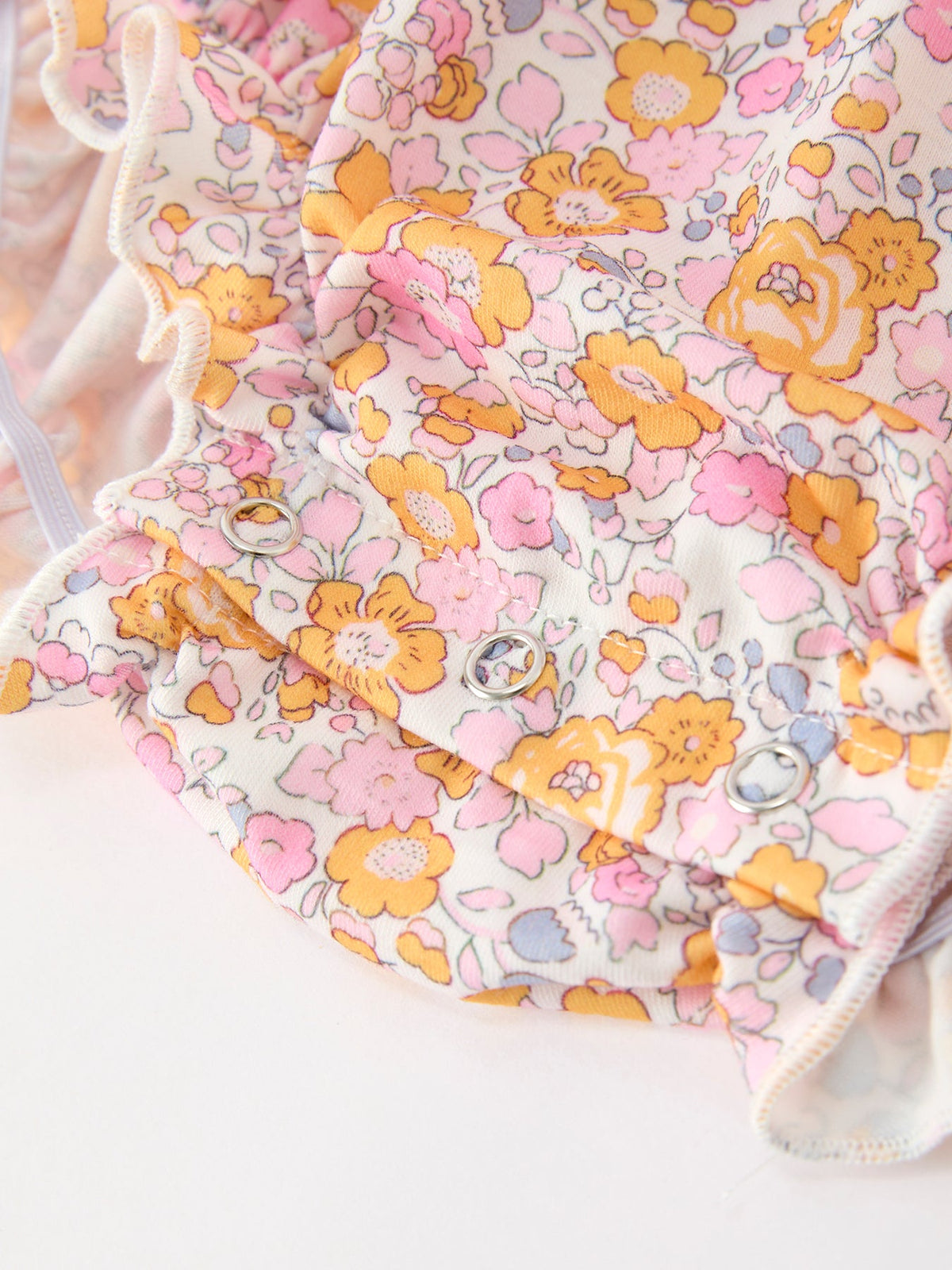 Rylee Faith Designs - Halloween Pumpkin Floral Baby Bubble Romper - alternate view 4