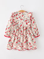 Rylee Faith Designs - Fall Floral Bow Girls Twirl Dress - alternate view 2
