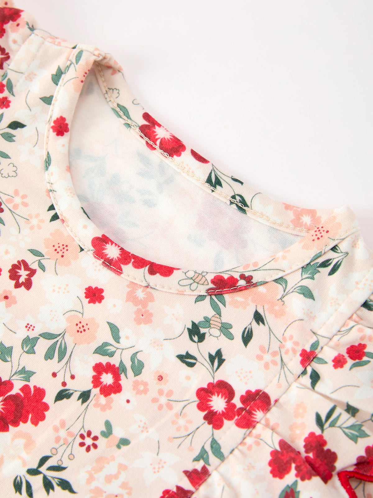 Rylee Faith Designs - Fall Floral Bow Girls Twirl Dress - alternate view 3